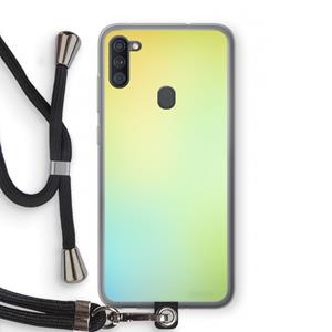 CaseCompany Minty mist pastel: Samsung Galaxy A11 Transparant Hoesje met koord