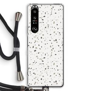CaseCompany Terrazzo N°14: Sony Xperia 1 III Transparant Hoesje met koord