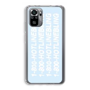 CaseCompany Hotline bling blue: Xiaomi Redmi Note 10S Transparant Hoesje