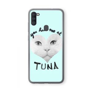 CaseCompany You had me at tuna: Samsung Galaxy A11 Transparant Hoesje