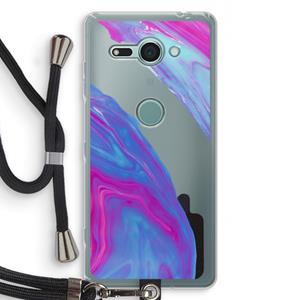 CaseCompany Zweverige regenboog: Sony Xperia XZ2 Compact Transparant Hoesje met koord