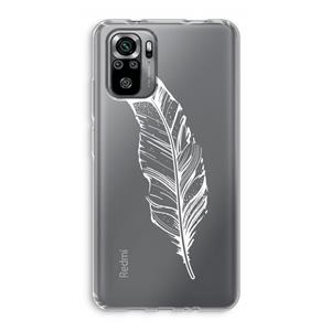 CaseCompany Pluim: Xiaomi Redmi Note 10S Transparant Hoesje