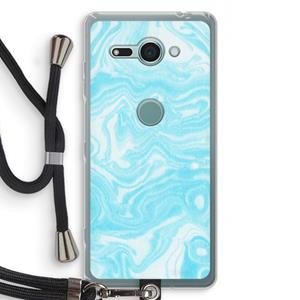CaseCompany Waterverf blauw: Sony Xperia XZ2 Compact Transparant Hoesje met koord