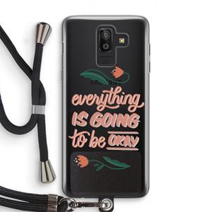 CaseCompany Optimistic flower girl: Samsung Galaxy J8 (2018) Transparant Hoesje met koord