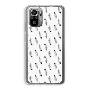 CaseCompany Pluimen: Xiaomi Redmi Note 10S Transparant Hoesje