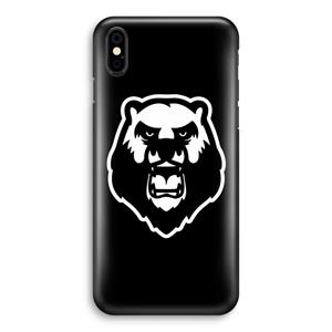 CaseCompany Angry Bear (black): iPhone X Volledig Geprint Hoesje