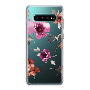 CaseCompany Geschilderde bloemen: Samsung Galaxy S10 Plus Transparant Hoesje