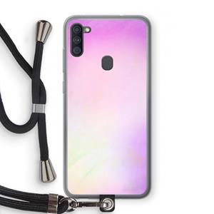 CaseCompany Flow mist pastel: Samsung Galaxy A11 Transparant Hoesje met koord