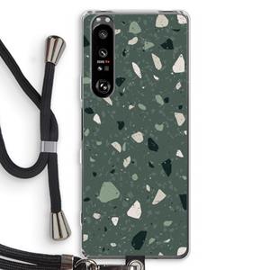 CaseCompany Terrazzo N°19: Sony Xperia 1 III Transparant Hoesje met koord