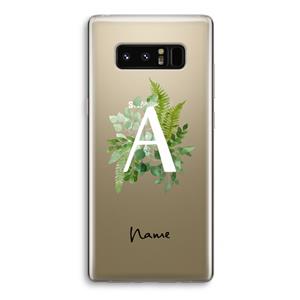 CaseCompany Green Brush: Samsung Galaxy Note 8 Transparant Hoesje