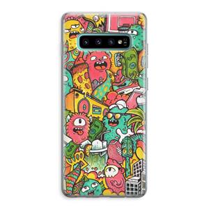 CaseCompany Vexx City: Samsung Galaxy S10 Plus Transparant Hoesje