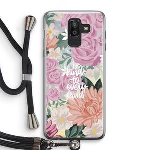 CaseCompany Kindness matters: Samsung Galaxy J8 (2018) Transparant Hoesje met koord