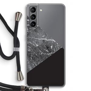 CaseCompany Combinatie marmer: Samsung Galaxy S21 Transparant Hoesje met koord