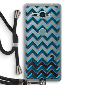 CaseCompany Onderbroken lijn: Sony Xperia XZ2 Compact Transparant Hoesje met koord