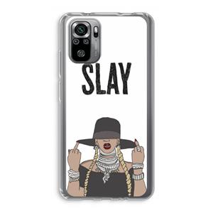 CaseCompany Slay All Day: Xiaomi Redmi Note 10S Transparant Hoesje