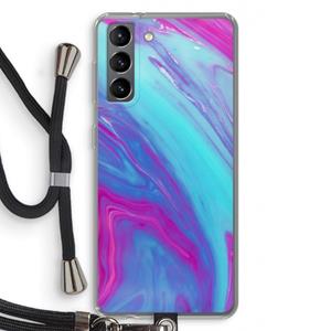 CaseCompany Zweverige regenboog: Samsung Galaxy S21 Transparant Hoesje met koord