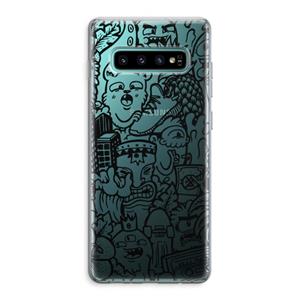 CaseCompany Vexx Black Mixtape: Samsung Galaxy S10 Plus Transparant Hoesje