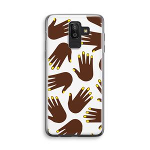 CaseCompany Hands dark: Samsung Galaxy J8 (2018) Transparant Hoesje