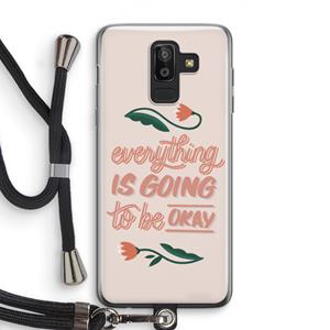 CaseCompany Optimistic flower girl: Samsung Galaxy J8 (2018) Transparant Hoesje met koord