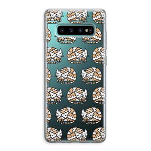 CaseCompany Slapende poes: Samsung Galaxy S10 Plus Transparant Hoesje