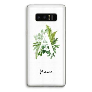 CaseCompany Green Brush: Samsung Galaxy Note 8 Transparant Hoesje