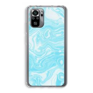 CaseCompany Waterverf blauw: Xiaomi Redmi Note 10S Transparant Hoesje