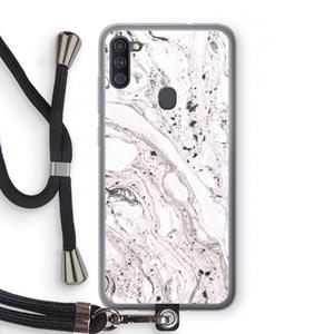 CaseCompany Mengelmoes: Samsung Galaxy A11 Transparant Hoesje met koord