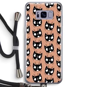 CaseCompany Kat: Samsung Galaxy S8 Transparant Hoesje met koord