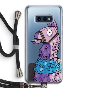 CaseCompany Lama: Samsung Galaxy S10e Transparant Hoesje met koord