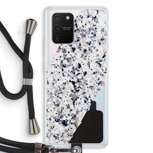 CaseCompany Gespikkelde marmer: Samsung Galaxy S10 Lite Transparant Hoesje met koord