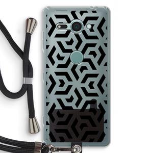 CaseCompany Crazy pattern: Sony Xperia XZ2 Compact Transparant Hoesje met koord