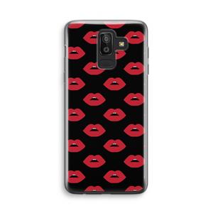 CaseCompany Lips: Samsung Galaxy J8 (2018) Transparant Hoesje