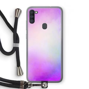 CaseCompany Clouds pastel: Samsung Galaxy A11 Transparant Hoesje met koord