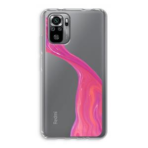 CaseCompany Paarse stroom: Xiaomi Redmi Note 10S Transparant Hoesje