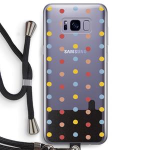 CaseCompany Bollen: Samsung Galaxy S8 Transparant Hoesje met koord