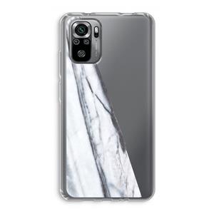 CaseCompany Gestreepte marmer: Xiaomi Redmi Note 10S Transparant Hoesje