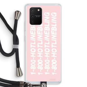 CaseCompany Hotline bling pink: Samsung Galaxy S10 Lite Transparant Hoesje met koord