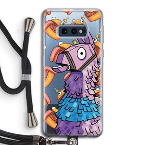 CaseCompany Loot Burger: Samsung Galaxy S10e Transparant Hoesje met koord