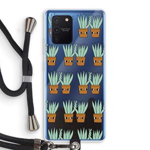 CaseCompany Sansevieria: Samsung Galaxy Note 10 Lite Transparant Hoesje met koord