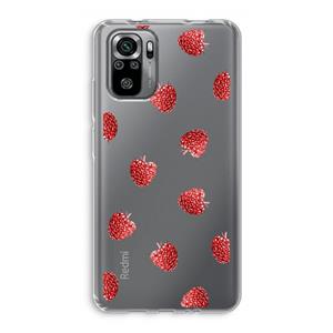 CaseCompany Framboosjes: Xiaomi Redmi Note 10S Transparant Hoesje