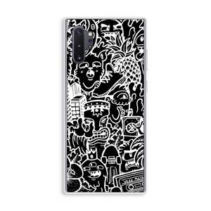 CaseCompany Vexx Black Mixtape: Samsung Galaxy Note 10 Plus Transparant Hoesje