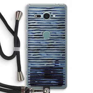 CaseCompany Verrassende lijnen: Sony Xperia XZ2 Compact Transparant Hoesje met koord