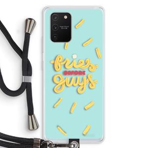 CaseCompany Always fries: Samsung Galaxy S10 Lite Transparant Hoesje met koord