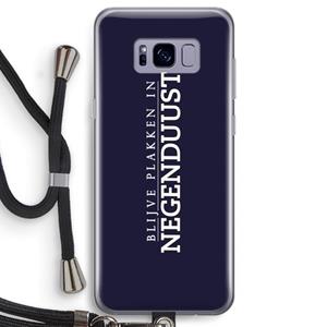 CaseCompany Blijve plakken in Negenduust: Samsung Galaxy S8 Transparant Hoesje met koord