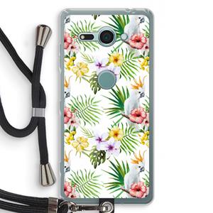 CaseCompany Gele kuif: Sony Xperia XZ2 Compact Transparant Hoesje met koord