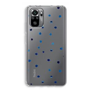 CaseCompany Blauwe stippen: Xiaomi Redmi Note 10S Transparant Hoesje