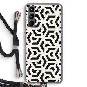 CaseCompany Crazy pattern: Samsung Galaxy S21 Transparant Hoesje met koord