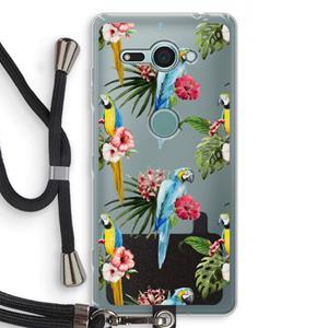 CaseCompany Kleurrijke papegaaien: Sony Xperia XZ2 Compact Transparant Hoesje met koord