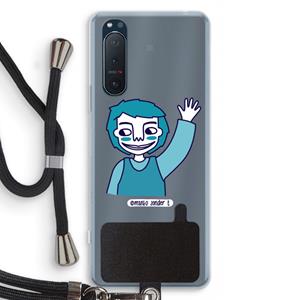 CaseCompany Zwaai: Sony Xperia 5 II Transparant Hoesje met koord