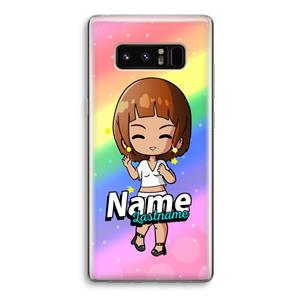 CaseCompany Chibi Maker vrouw: Samsung Galaxy Note 8 Transparant Hoesje